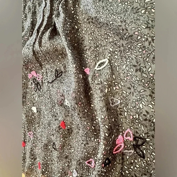 Zadig & Voltaire Sheer Heart Embroidered Beaded Blouse Womens Size Small - Picture 5 of 12